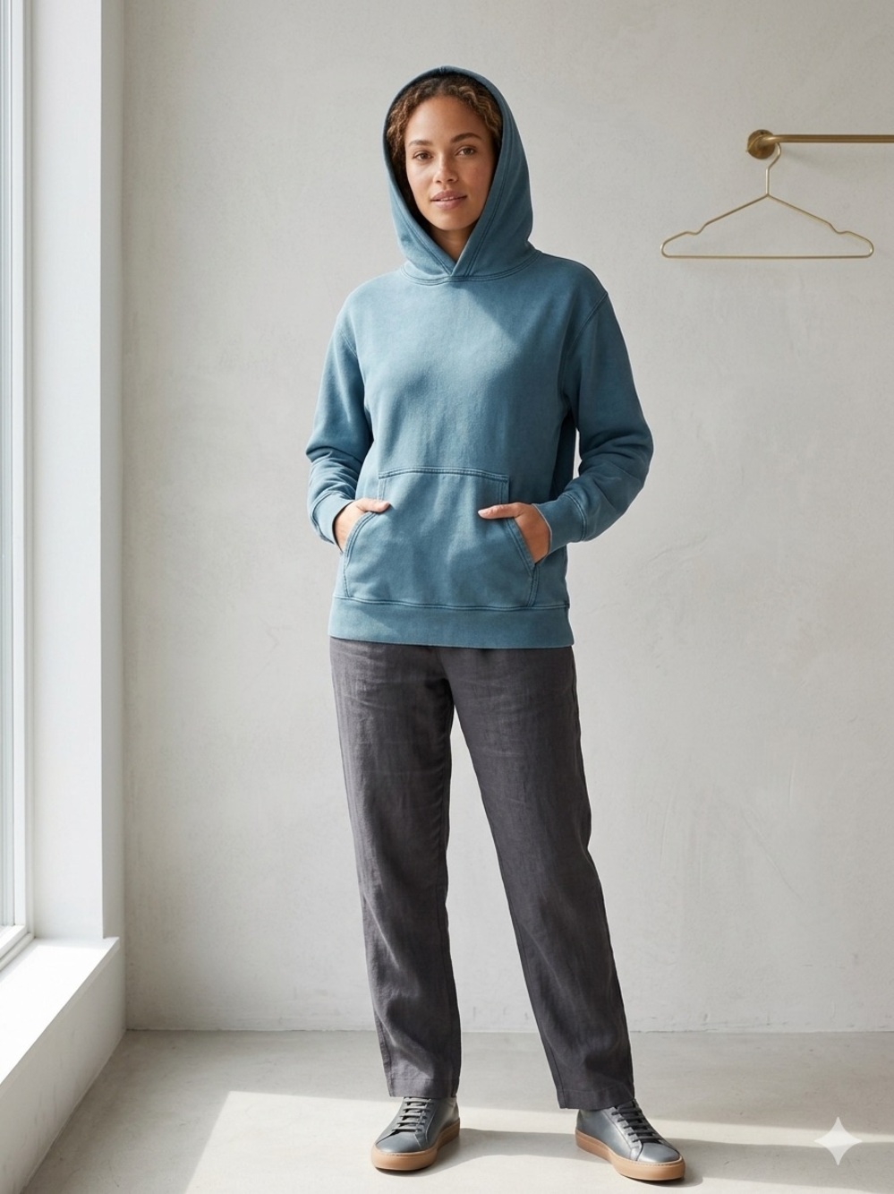 TNA Women's Teal Pullover Hoodie